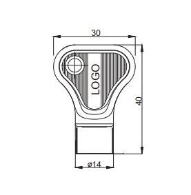 Vierkant sleutel - 8 mm - KW8