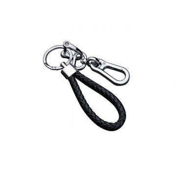 Karabijnhaak sleutelhanger - Met sleutelring - Zwart