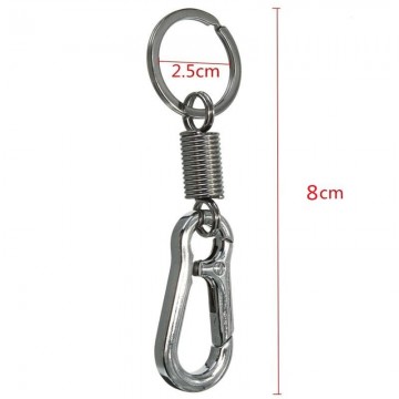 Karabijn sleutelhanger - 8cm - met sleutelring bevestiging