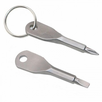 Sleutelhanger met schroevendraaiers - 2 stuks - RVS