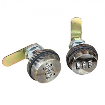 Brievenbus kantelslot - Met cijfercode - 30mm cijferslot - Messingkleur