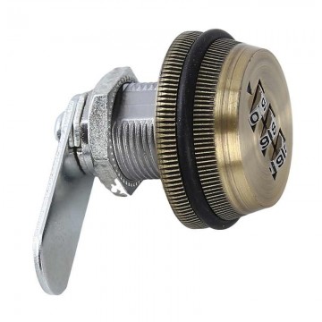 Brievenbus kantelslot - Met cijfercode - 30mm cijferslot - Messingkleur