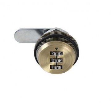 Brievenbus kantelslot - met cijfercode - 25mm cijferslot - Messingkleur