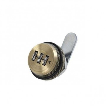 Brievenbus kantelslot - met cijfercode - 25mm cijferslot - Messingkleur