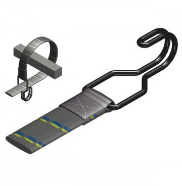 Snelbinder met stalen haken - 45cm - Zwart