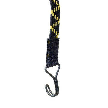 Snelbinder met haken - Plat elastiek - 60cm - Zwart / geel