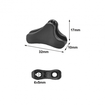 Spanner voor touw - 32mm - Kunststof - Zwart