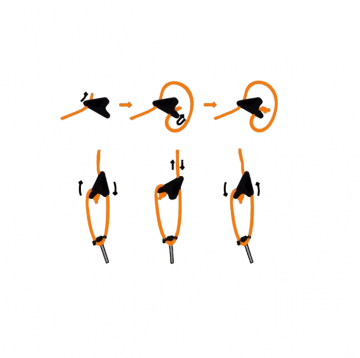 Spanner voor touw - 32mm - Kunststof - Zwart
