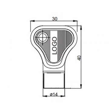 Vierkant sleutel - 6mm - Kunststof - KW6