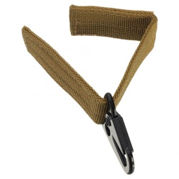 Outdoor karabijnhaak met klittenband bevestiging - black