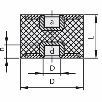 Trillingsdemper techniese tekening