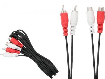 Tulp Kabel 5 meter Audio verleng-kabel M-F