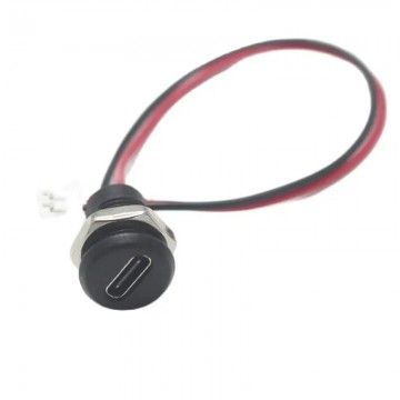 Inbouw USB-C poort - 2 aderig - 5 Volt