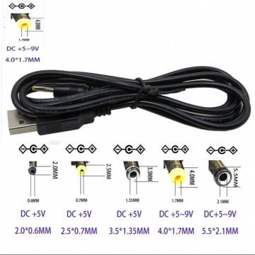 USB naar Mini-Jack Kabel - 4,0x1,7 mm