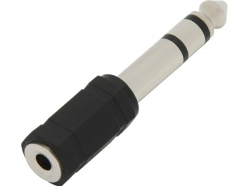 Verloopstekker jack 63mm naar 35mm jack   verguld