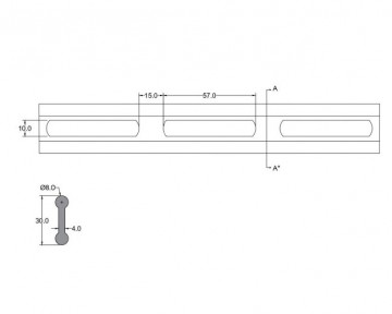Verstelbare ladderspanner per meter