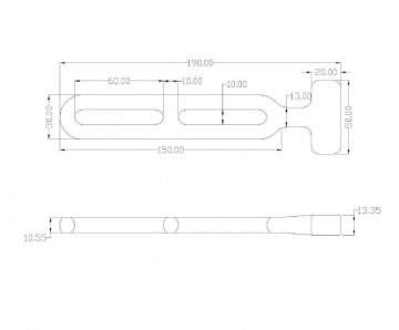 Verstelbare spanrubber 190mm 1