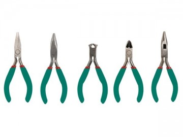 Tangenset 5-delig / kniptang/ platbektang / punttang / knijptang