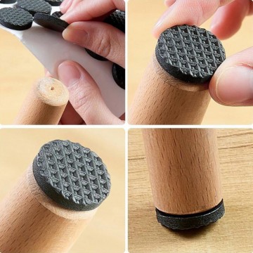 Meubelvilt - set 125 stuks - zwart - zelfklevend