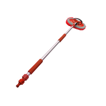 Telescopische vrachtwagen borstel - Microvezel - 170cm - Rood