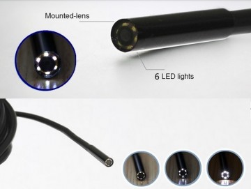 5 meter USB endoscoop Ø 5.5 mm met LED