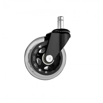 Meubel wiel - 75mm - Rubber - Per stuk