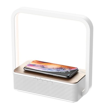 Design bedlamp met draadloze oplader + speaker