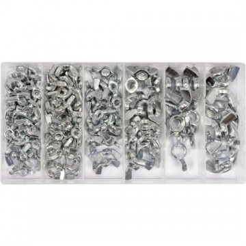 Assortiment doos - vleugelmoeren - 150 delig - metrisch