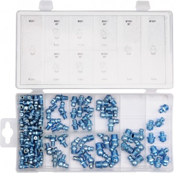 Smeernippel/Vetnippel set - 110-delig - Metrisch - Assortiment doos