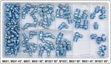 Smeernippel/Vetnippel set - 110-delig - Metrisch - Assortiment doos