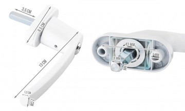 Raamsluiting met slot - 13cm - Wit - Inclusief sleutels