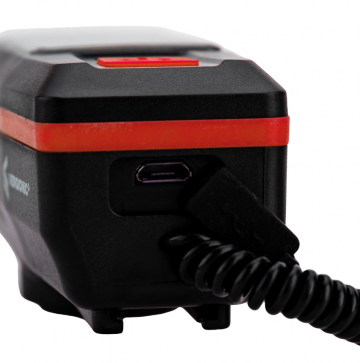 LED fietslamp - Met fietsbel - Solar + USB - 300 Lumen - Rood