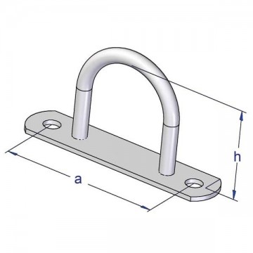 Zeilogen - 30mm - onderplaat smal