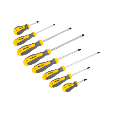 Schroevendraaier set - 8 delig - Kruiskop en platte kop