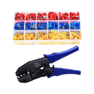 Zestaw zaciskarka z koneKrimptang + kabelschoentjes set - 700 stuksaktorami izolowanymi 700szt e5963 6e89b85c38fe44a4bb43691997d504d1 6fa424671