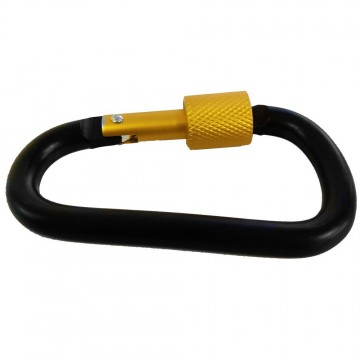 Karabijnhaak / sleutelhanger - Zwart/Goud