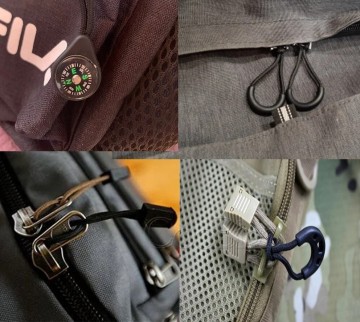 Ritstrekker - Zip cord - Zwart - Per stuk