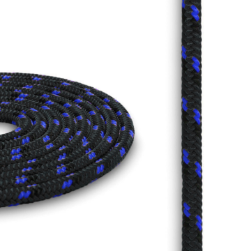 Touw op rol - 14mm - 110 meter - Zwart/blauw