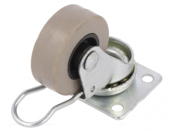 Zwenkwiel met rem - 40mm - 30kg - Grijs