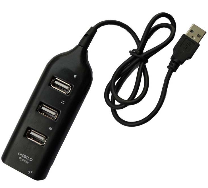 vasthouden perzik Gedragen 4Poort USB 2.0 Hub Zwart - Lange kabel - PROLECH - de webshop voor mannen